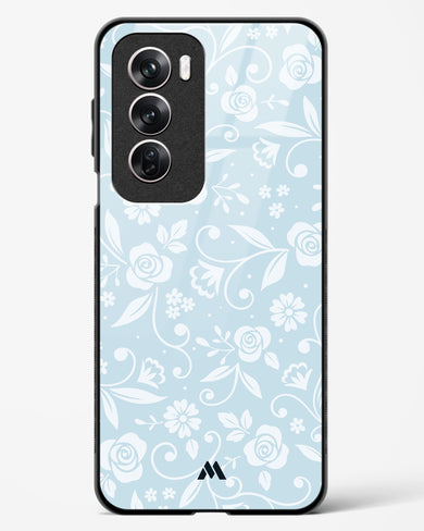 Floral Blue Zephyrs Glass Case Phone Cover (Oppo)