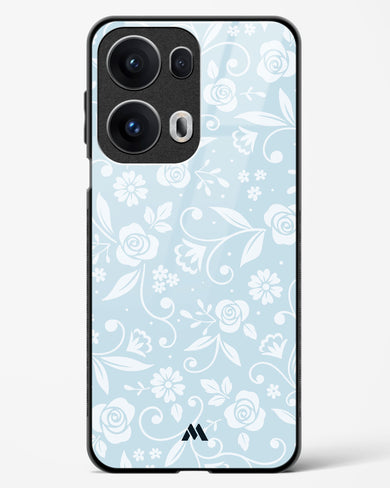 Floral Blue Zephyrs Glass Case Phone Cover (Oppo)