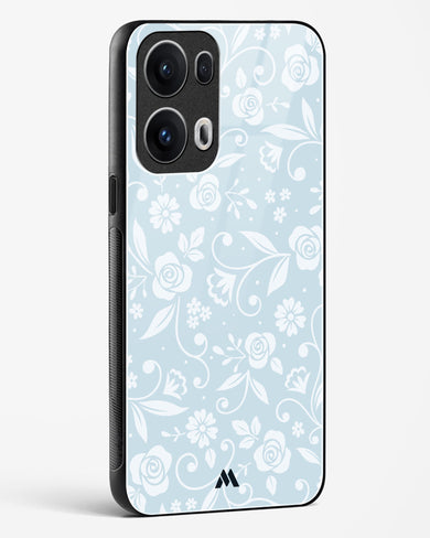 Floral Blue Zephyrs Glass Case Phone Cover (Oppo)