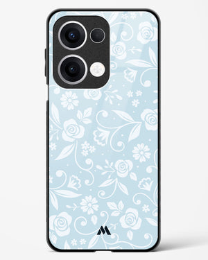 Floral Blue Zephyrs Glass Case Phone Cover (Oppo)