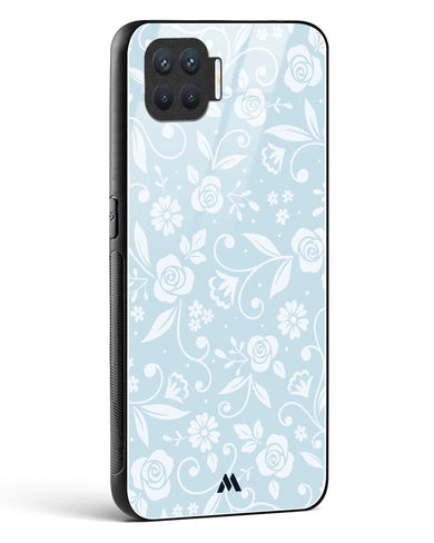 Floral Blue Zephyrs Glass Case Phone Cover (Oppo)