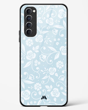 Floral Blue Zephyrs Glass Case Phone Cover-(Oppo)