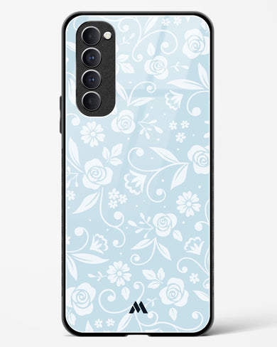 Floral Blue Zephyrs Glass Case Phone Cover (Oppo)