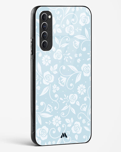 Floral Blue Zephyrs Glass Case Phone Cover (Oppo)