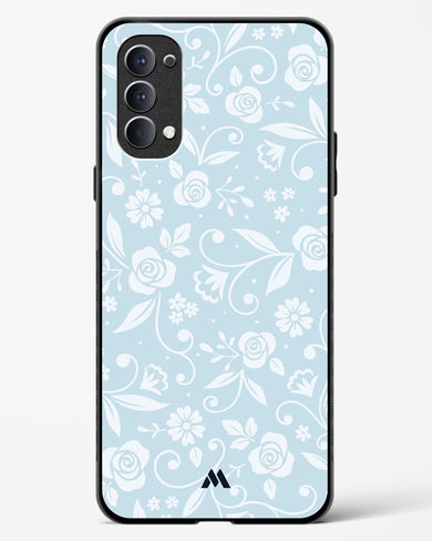 Floral Blue Zephyrs Glass Case Phone Cover (Oppo)