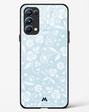 Floral Blue Zephyrs Glass Case Phone Cover (Oppo)