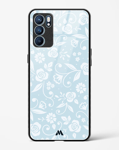 Floral Blue Zephyrs Glass Case Phone Cover (Oppo)