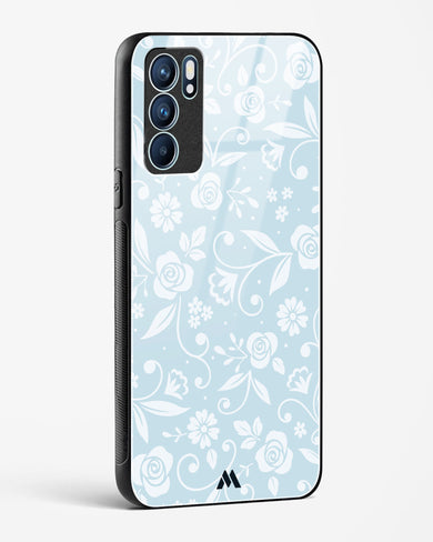 Floral Blue Zephyrs Glass Case Phone Cover (Oppo)