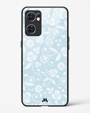 Floral Blue Zephyrs Glass Case Phone Cover (Oppo)