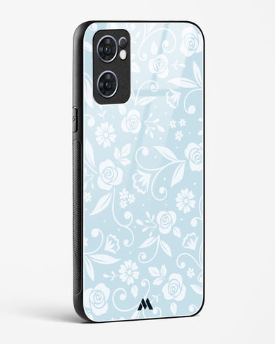 Floral Blue Zephyrs Glass Case Phone Cover (Oppo)