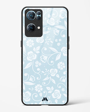 Floral Blue Zephyrs Glass Case Phone Cover (Oppo)