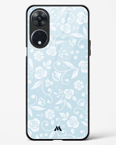 Floral Blue Zephyrs Glass Case Phone Cover (Oppo)