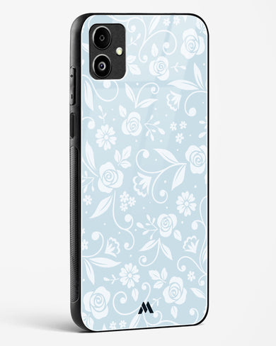 Floral Blue Zephyrs Glass Case Phone Cover (Samsung)