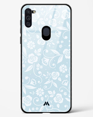 Floral Blue Zephyrs Glass Case Phone Cover-(Samsung)