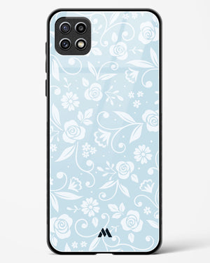 Floral Blue Zephyrs Glass Case Phone Cover-(Samsung)