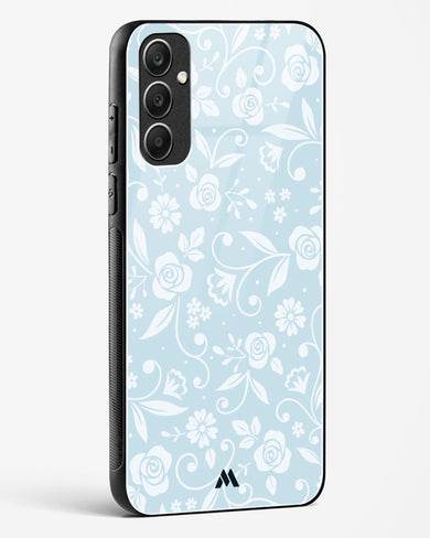 Floral Blue Zephyrs Glass Case Phone Cover (Samsung)