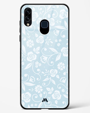 Floral Blue Zephyrs Glass Case Phone Cover-(Samsung)