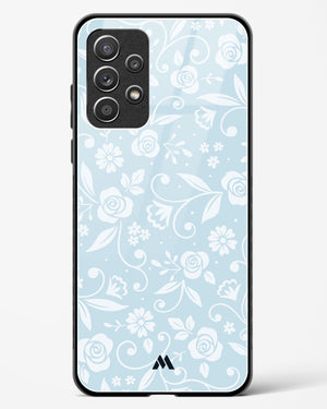 Floral Blue Zephyrs Glass Case Phone Cover-(Samsung)