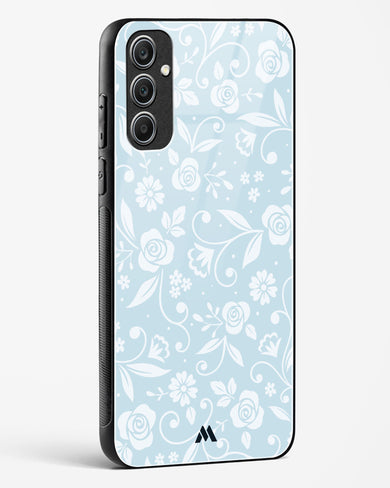Floral Blue Zephyrs Glass Case Phone Cover (Samsung)