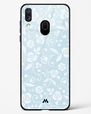 Floral Blue Zephyrs Glass Case Phone Cover-(Samsung)