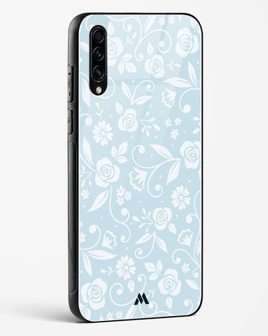 Floral Blue Zephyrs Glass Case Phone Cover-(Samsung)