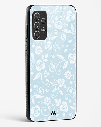 Floral Blue Zephyrs Glass Case Phone Cover (Samsung)