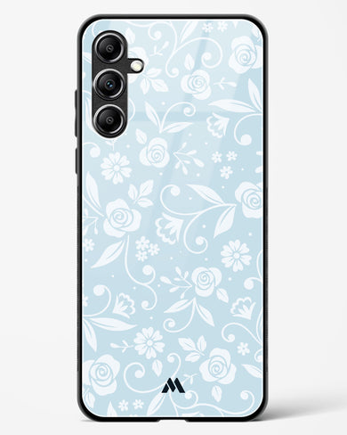 Floral Blue Zephyrs Glass Case Phone Cover (Samsung)