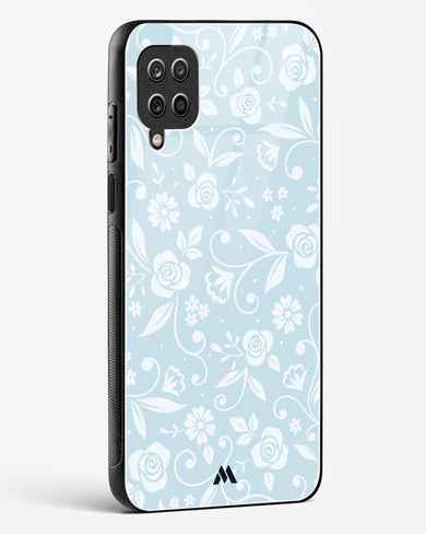 Floral Blue Zephyrs Glass Case Phone Cover-(Samsung)