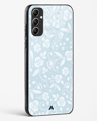 Floral Blue Zephyrs Glass Case Phone Cover (Samsung)