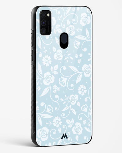 Floral Blue Zephyrs Glass Case Phone Cover (Samsung)