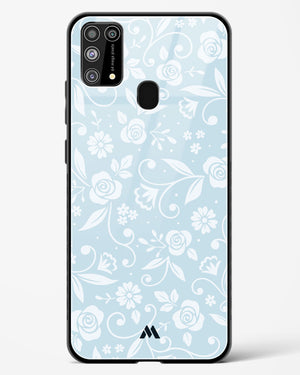 Floral Blue Zephyrs Glass Case Phone Cover-(Samsung)