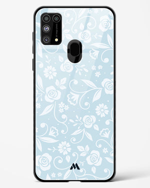 Floral Blue Zephyrs Glass Case Phone Cover-(Samsung)