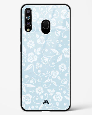 Floral Blue Zephyrs Glass Case Phone Cover-(Samsung)