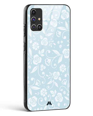 Floral Blue Zephyrs Glass Case Phone Cover-(Samsung)