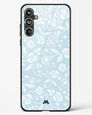 Floral Blue Zephyrs Glass Case Phone Cover (Samsung)