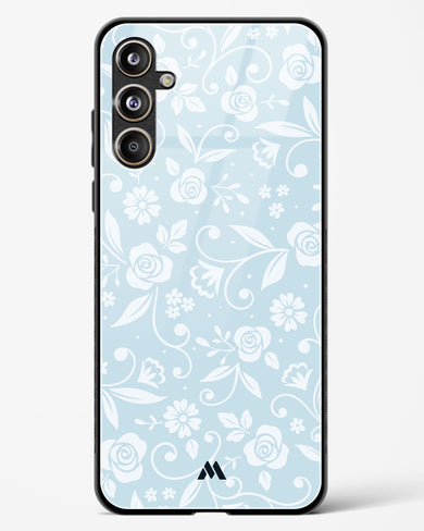 Floral Blue Zephyrs Glass Case Phone Cover (Samsung)