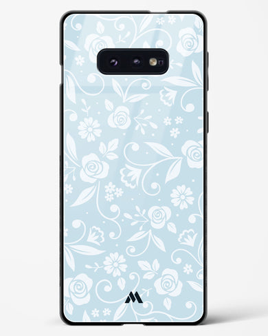 Floral Blue Zephyrs Glass Case Phone Cover-(Samsung)