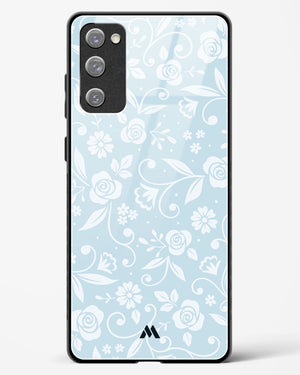 Floral Blue Zephyrs Glass Case Phone Cover-(Samsung)