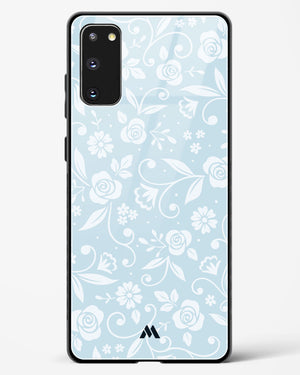 Floral Blue Zephyrs Glass Case Phone Cover-(Samsung)