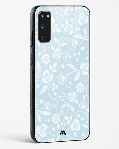 Floral Blue Zephyrs Glass Case Phone Cover (Samsung)