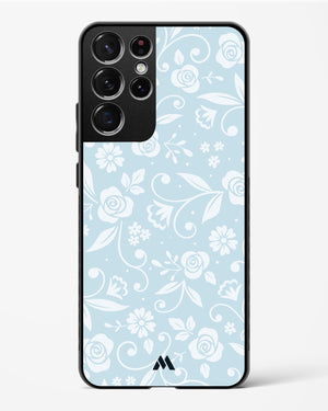 Floral Blue Zephyrs Glass Case Phone Cover-(Samsung)