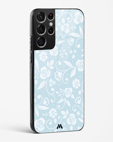 Floral Blue Zephyrs Glass Case Phone Cover (Samsung)