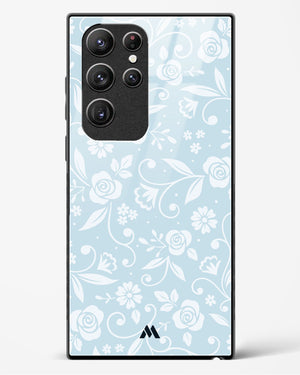 Floral Blue Zephyrs Glass Case Phone Cover (Samsung)
