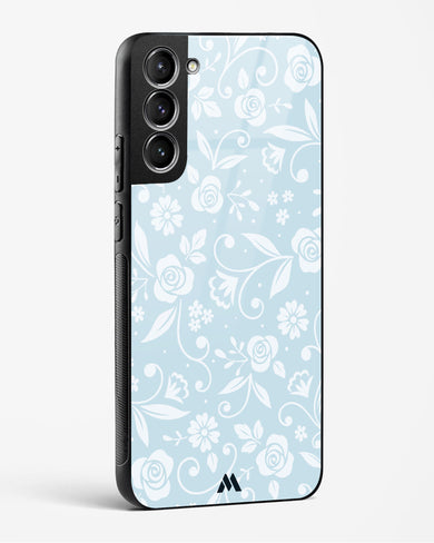 Floral Blue Zephyrs Glass Case Phone Cover-(Samsung)