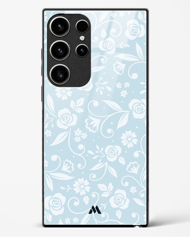 Floral Blue Zephyrs Glass Case Phone Cover (Samsung)