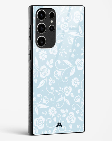 Floral Blue Zephyrs Glass Case Phone Cover (Samsung)