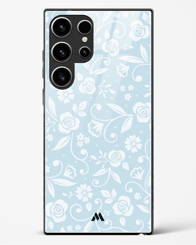 Floral Blue Zephyrs Glass Case Phone Cover (Samsung)