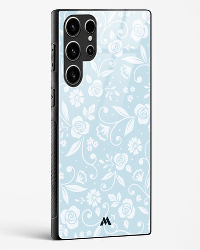 Floral Blue Zephyrs Glass Case Phone Cover (Samsung)