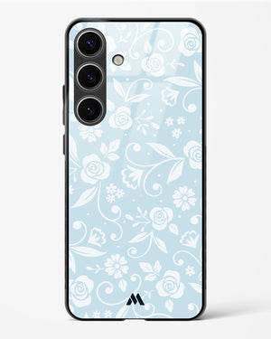 Floral Blue Zephyrs Glass Case Phone Cover-(Samsung)