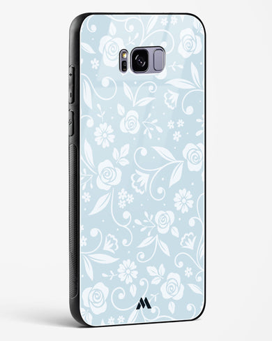 Floral Blue Zephyrs Glass Case Phone Cover (Samsung)